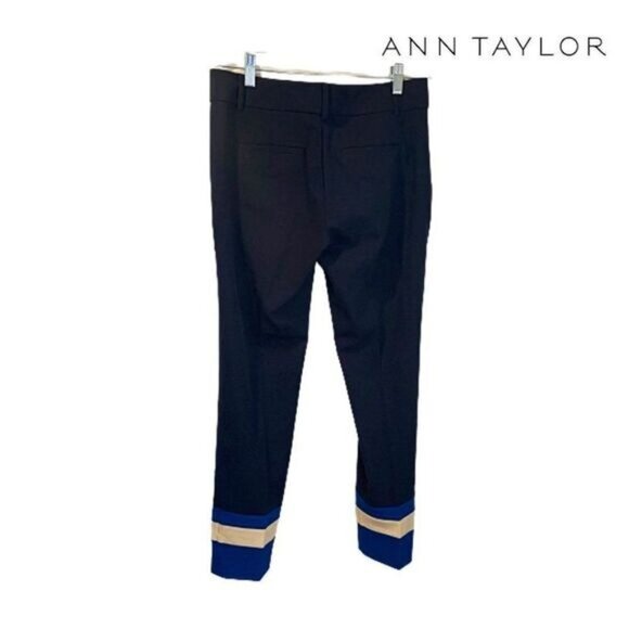 Ann‎ Taylor Women's Color blocked Trouser Straight Crop Ankle Pants - Picture 2 of 6